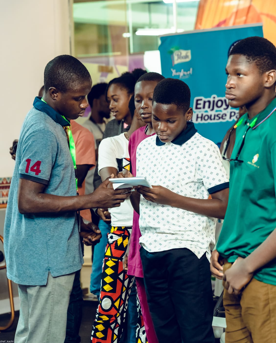 Students receiving certificates at demo day